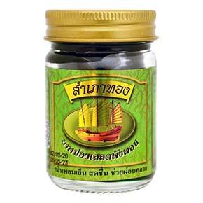 Тайский зелёный согревающий бальзам с клинакантусом нутанс Novolife Grace Golden Argosy Brand Hot Balm Clinacanthus Nutans 50 гр.