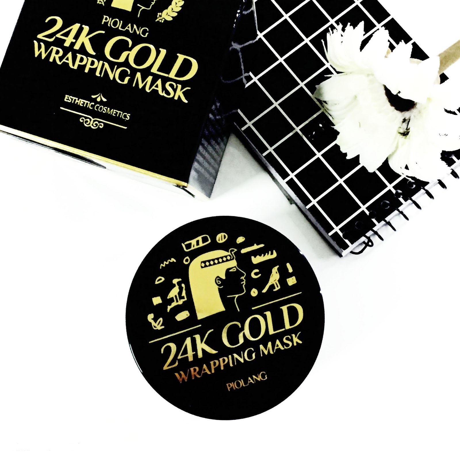 Корейская маска для лица с 24 каратным золотом ESTHETIC HOUSE PIOLANG 24k GOLD WRAPPING MASK. КОРЕЯ