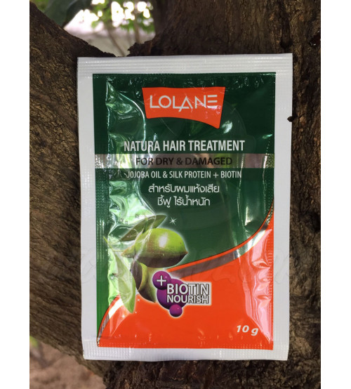 Lolane Natura Hair Treatment Jojoba Пробник натуральная лечебная маска для сухих и поврежденных волос с маслом жожоба и протеинами шелка Lolane Natura Hair