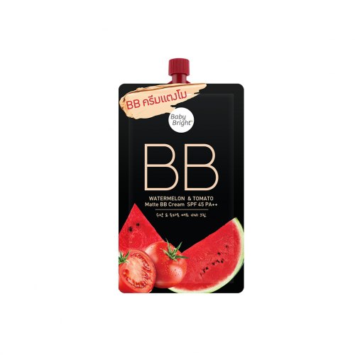 Тайский BB крем для лица арбуз + томат Baby Bright Watermelon & Tomato Matte BB Cream SPF45 PA++ 7 гр