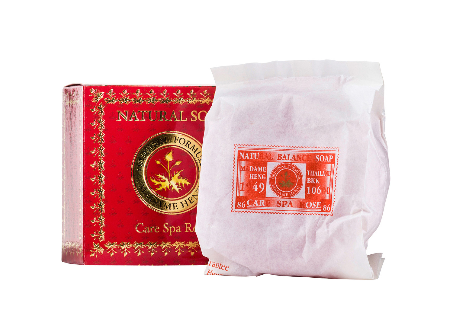 ТАЙСКОЕ МЫЛО МАДАМ ХЕНГ. Натуральное Спа мыло из Тайланда Мадам Хенг Роза Madame Heng Natural Soap Care Spa Rose 50 гр.
