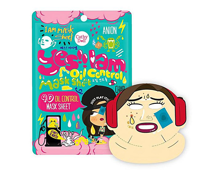 Тканевая маска из Тайланда для жирной и проблемной кожи Cathy Doll 4D oil control mask sheet 35 гр. купить москва